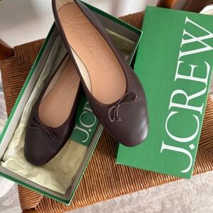 SOLD J. Crew Chocolate Brown Leather Flats